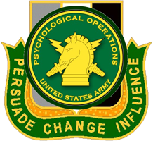 United States Army Psychological Operations crest - Veteran owned buisness