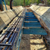 Hulls Sawmill - Slab is off the log (1)